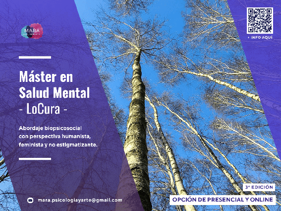 Cartel del Máster LoCura sobre construcción de la personalidad y salud mental - Mara Psicología y Arte